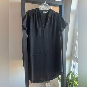 Crepe shirt dress